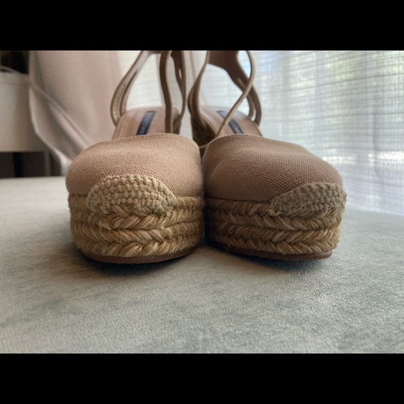 LIKE NEW in box with bag! Stuart Weitzman Espadrille Wedge. 6.5M - Picture 8 of 9